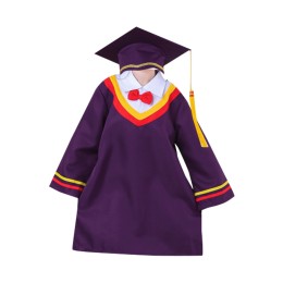 SKDA027 訂做紫色長袖畢業袍 設計後背魔術貼畢業袍  禮服袍中心 兒童畢業袍 小學畢業袍 中學畢業袍  紫色畢業袍 SKDA027 訂做紫色長袖畢業袍 設計後背魔術貼畢業袍  禮服袍中心 兒童畢業袍 小學畢業袍 中學畢業袍  紫色畢業袍